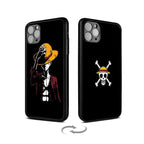 Coque de téléphone Luffy/Zoro/Ace 3D antichoc en silicone pour iPhone