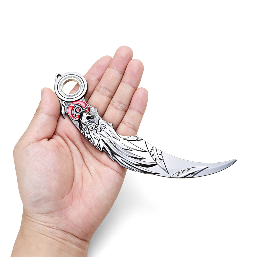 Naruto Itachi Uchiha Rotatable Karambit Knife - Sharingan Eagle Metal Replica Prop