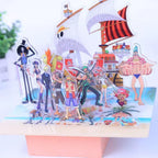 Décoration figurine acrylique sur socle Luffy, les pirates au chapeau de paille