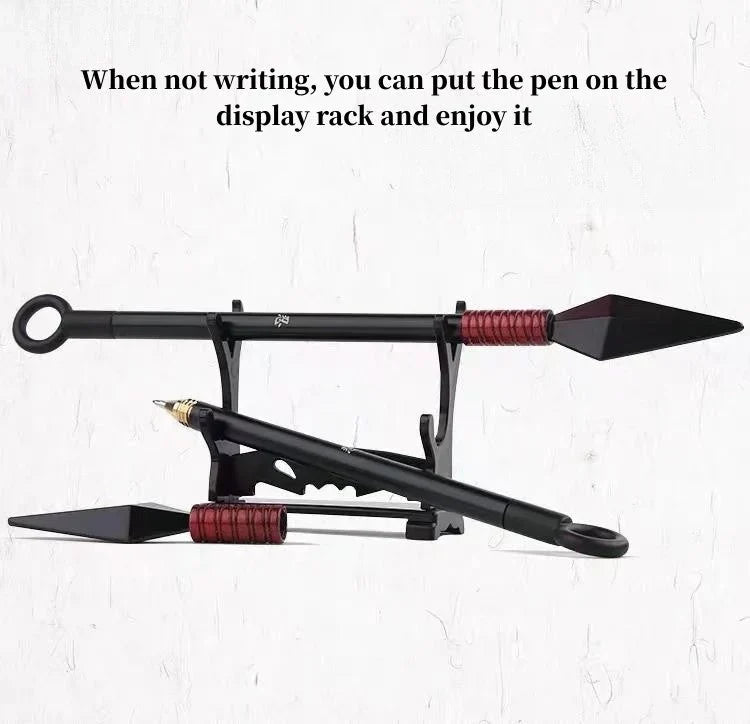 Kakashi/Sasuke Kunai Stylo neutre Kunai en alliage métallique Papeterie Fournitures scolaires