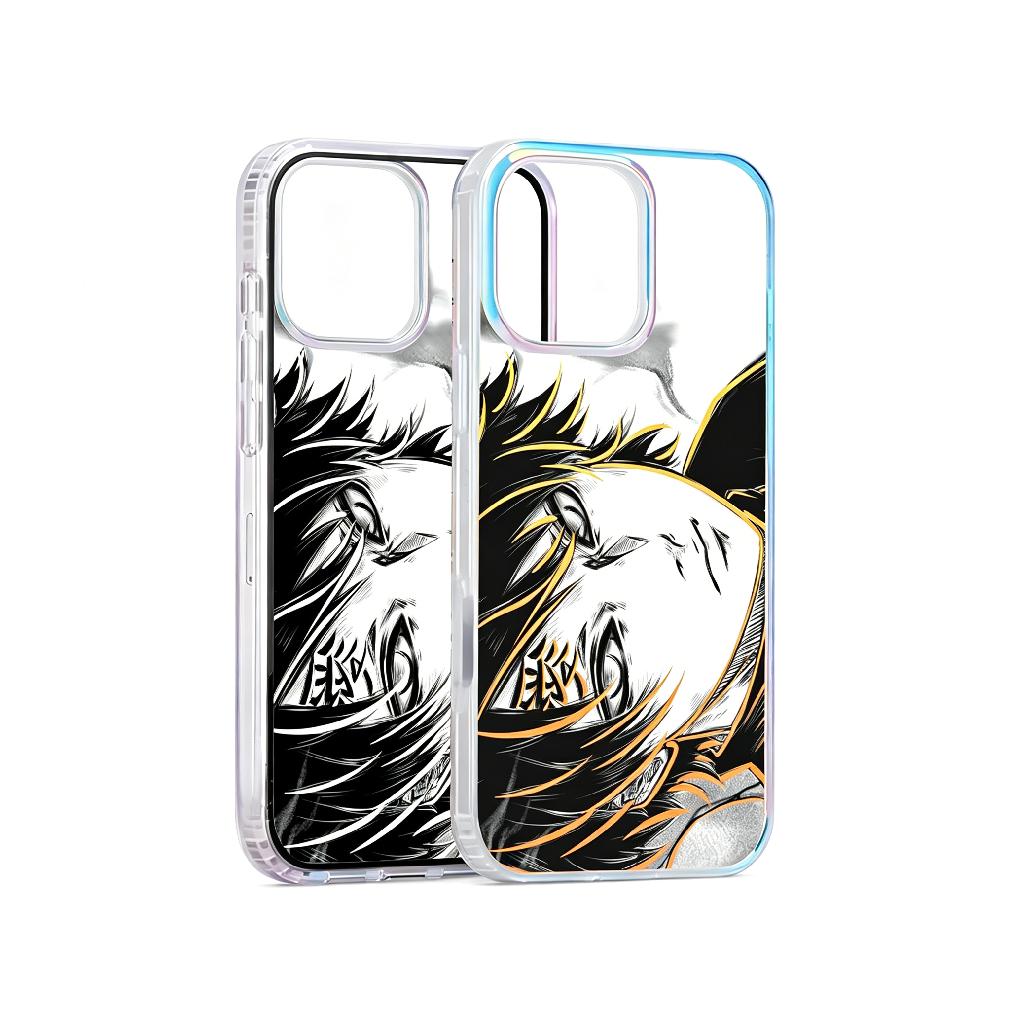 Coque de téléphone Naruto Gaara du désert à dégradé, coque antichoc Anime Aurora Border