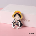 Support de téléphone autocollant à l'effigie des personnages Luffy/Chopper/Sanji