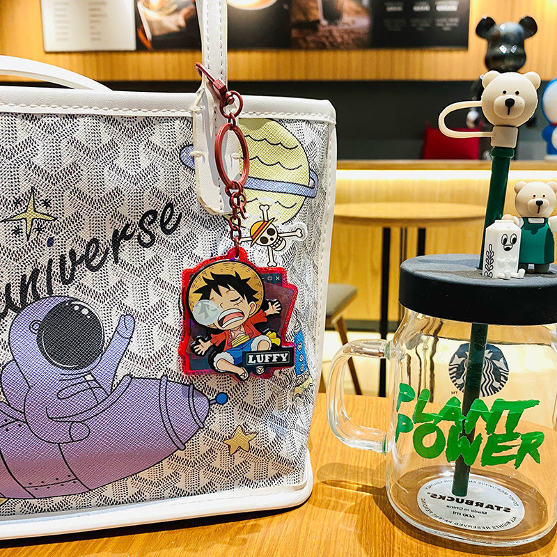 Boîte aveugle porte-clés dessin animé charmant Luffy/Zoro/Nami