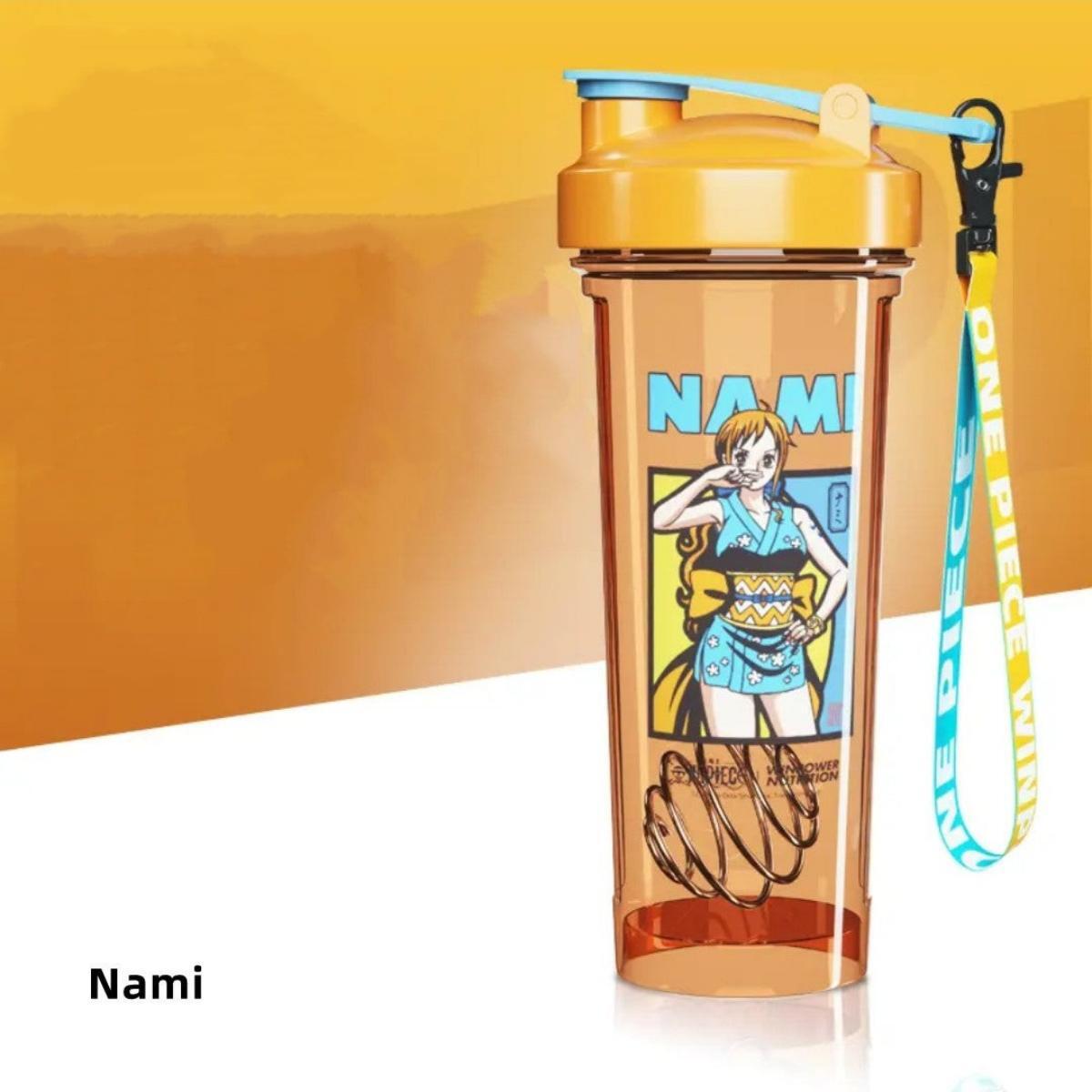 One Piece Luffy Zoro Blind Box Shaker Bottle, 800ml Anime Protein Water Cup