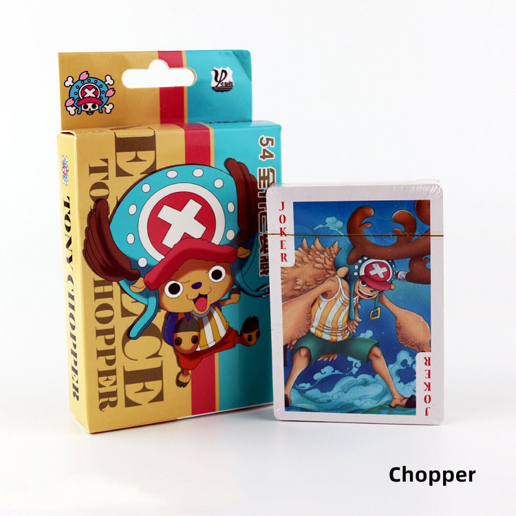 Cartes à jouer Luffy/Zoro/Chopper One Piece mandat d'arrêt