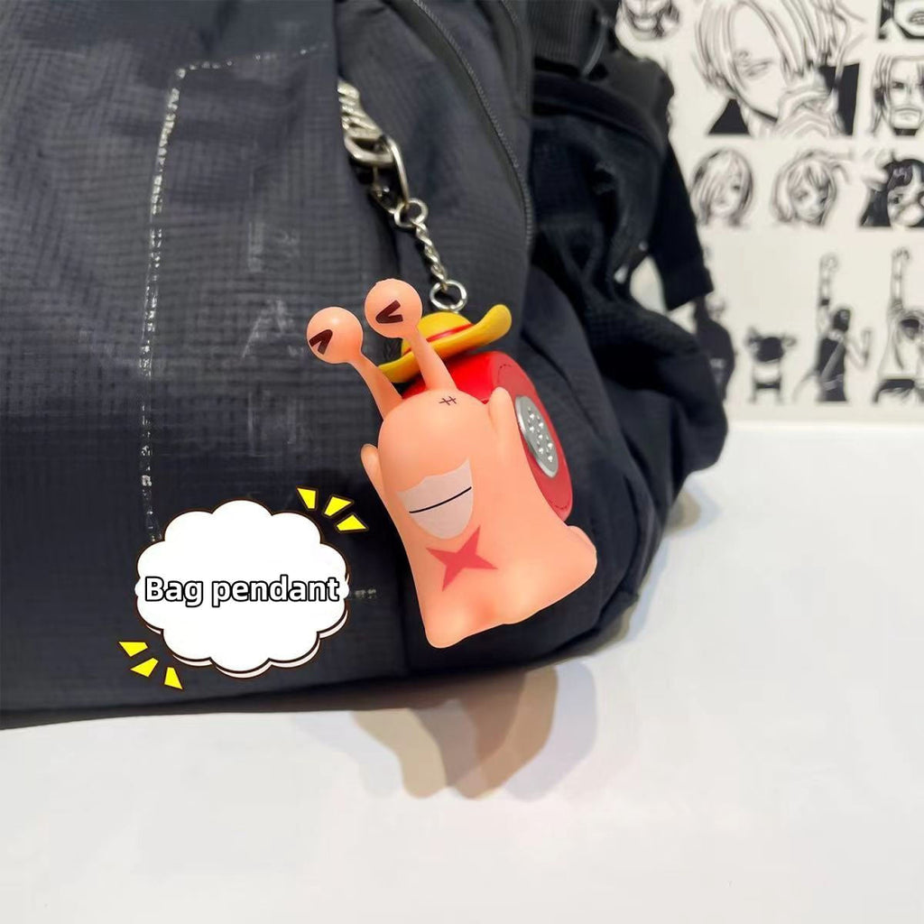 Porte-clés jouet sonore Den Den Mushi Luffy/Ace/Sabo, rétention sonore exclusive, plaisir d'accompagner