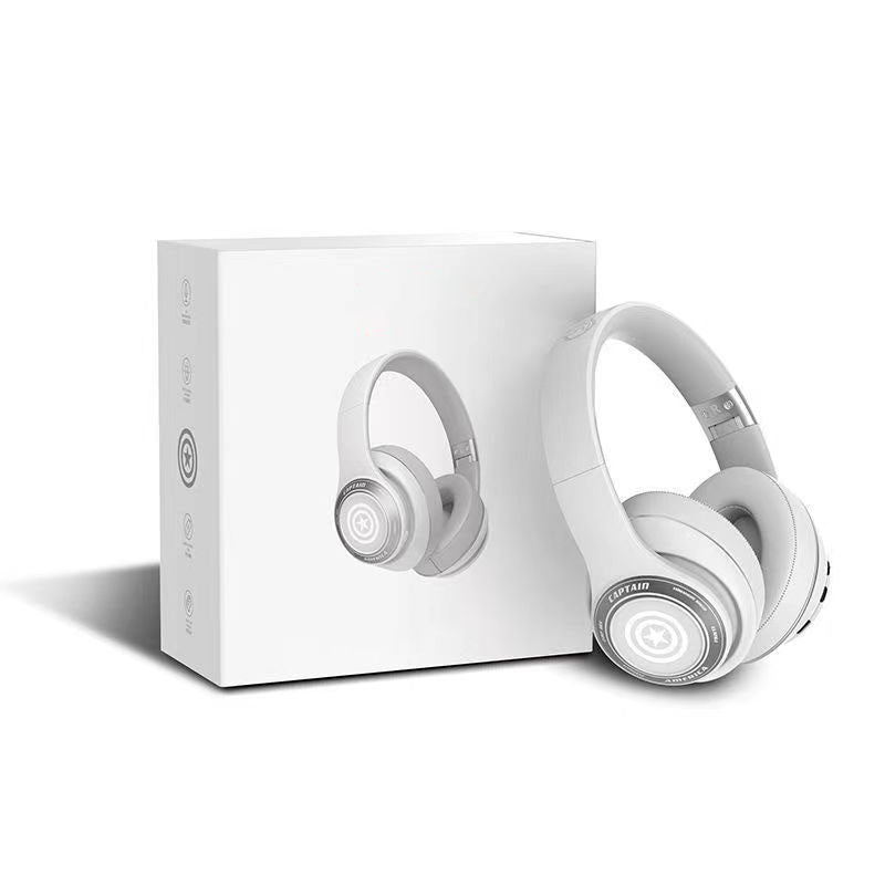 Casque de jeu Marvel Iron Man Captain America, casque supra-auriculaire Bluetooth 5.3 avec lumière RGB