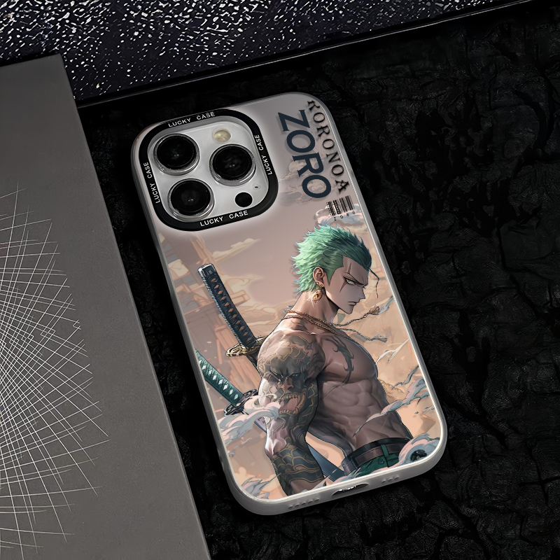 Coque de téléphone anti-choc en silicone Zoro pour iPhone