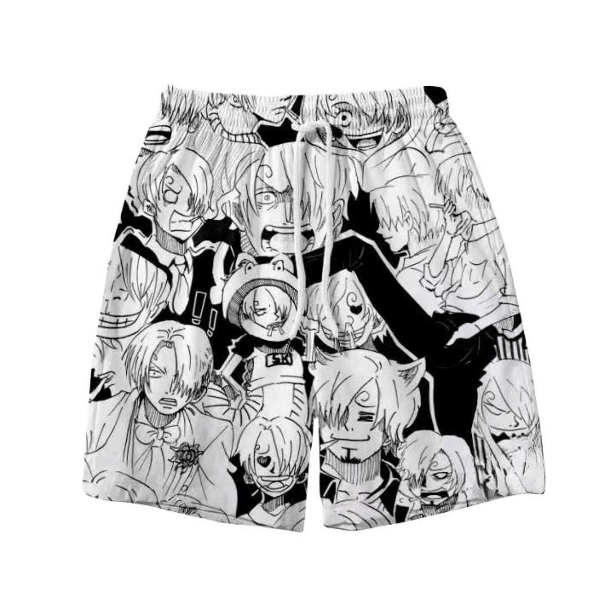Luffy/Zoro/Sanji/Ace Bermuda ample d'été pour la maison