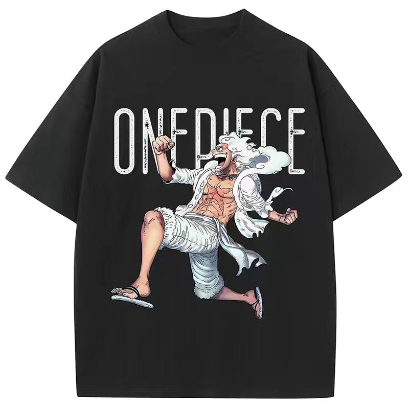T-shirt mode d'été Nika Luffy à imprimé personnage