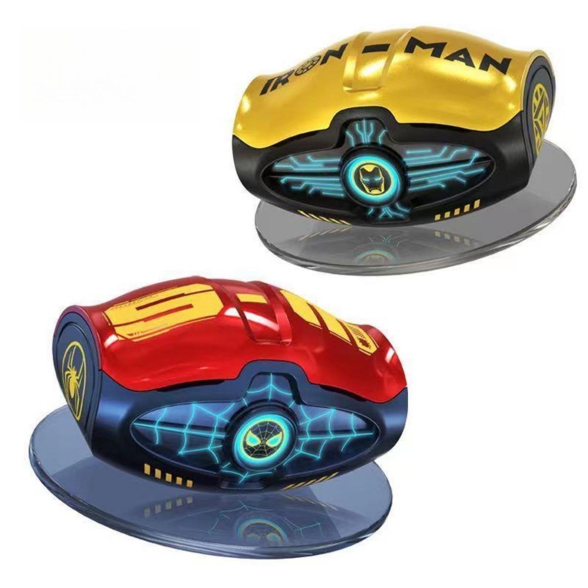 Marvel Spider-Man Iron Man Wireless Earbuds, Marvel TWS Bluetooth Headphones with LED Charging Case