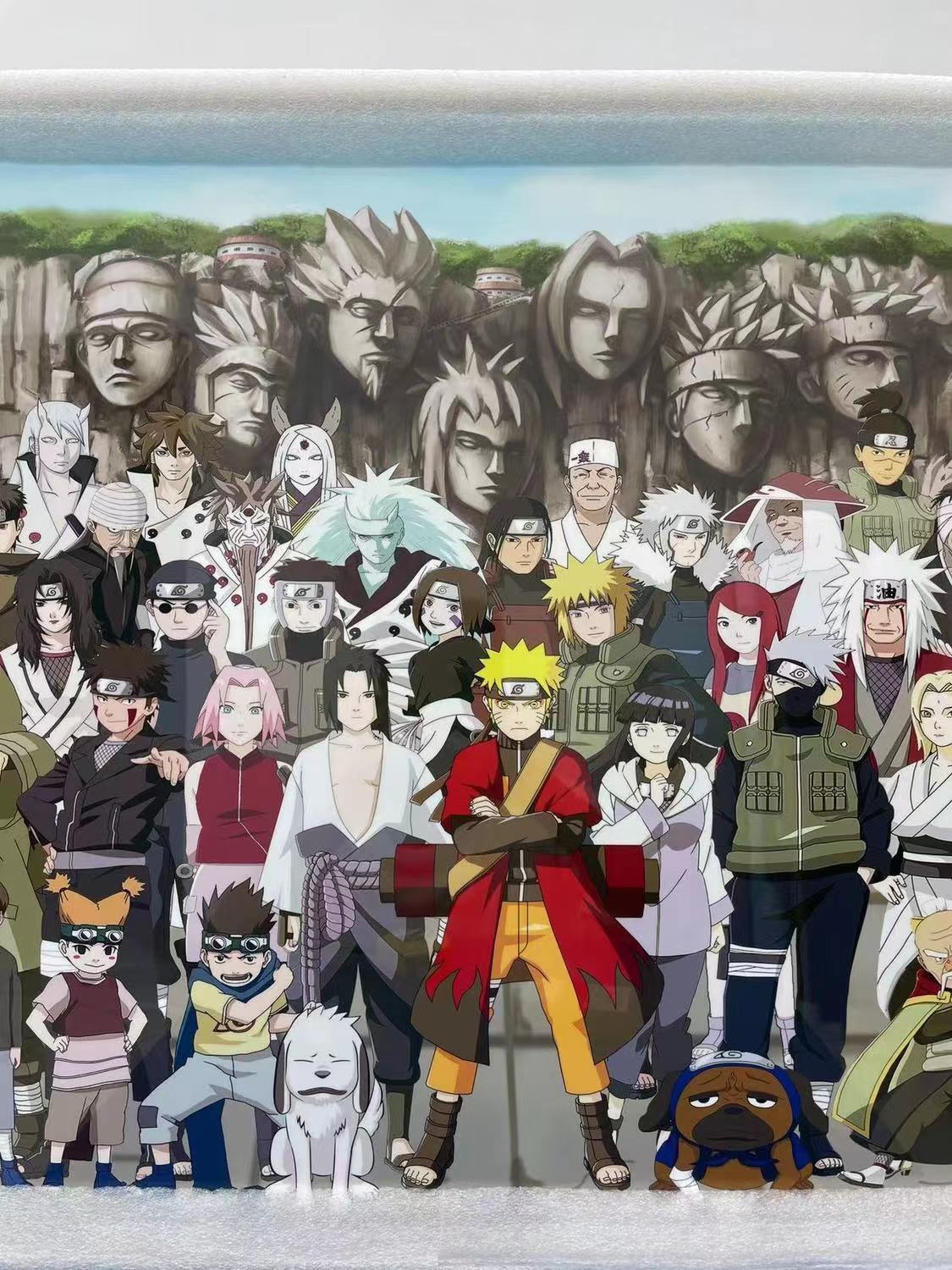 Dessin artisanal de famille Uzumaki, belle photo de dessin animé