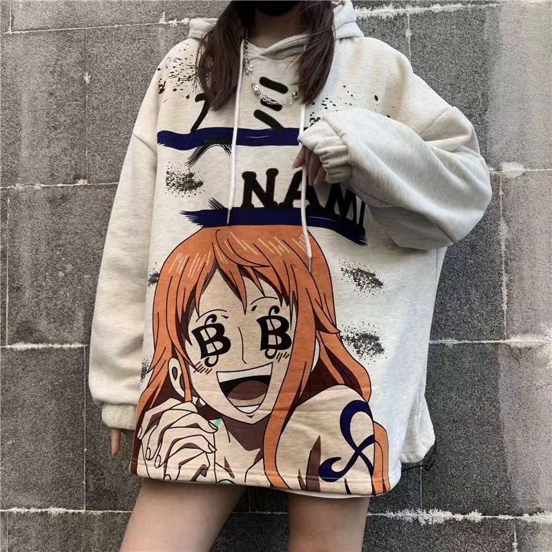 Zoro/Nami modélisation de personnages beau cool dessin animé couple sweat à capuche