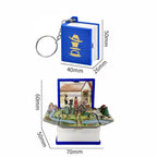 Porte-clés livre pop-up pliant en 3D LuffyAce/Sabo Les trois frères