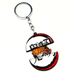 Porte-clés rétractable Demon Slayer Tanjiro Nezuko, porte-clés métallique anime mignon à design fendu