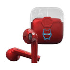 Marvel Iron Man Black Panther Wireless Earbuds, Marvel TWS Bluetooth 5.1 Headphones with LED Light