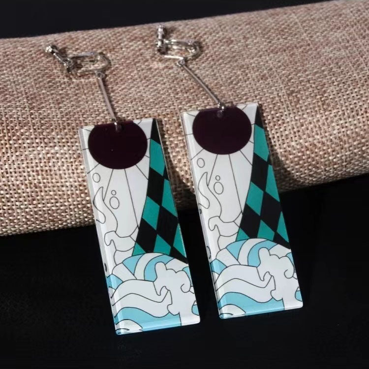 Magnifiques boucles d'oreilles Tanjirou/Nezuko pour un charme unique