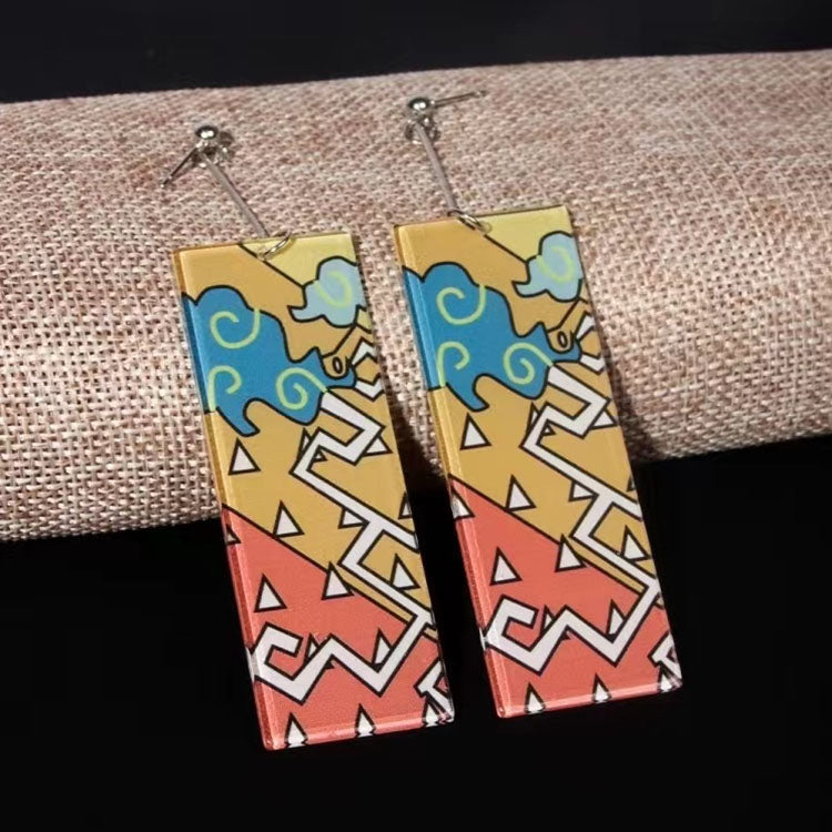Magnifiques boucles d'oreilles Tanjirou/Nezuko pour un charme unique