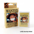 Cartes à jouer Luffy/Zoro/Chopper One Piece mandat d'arrêt