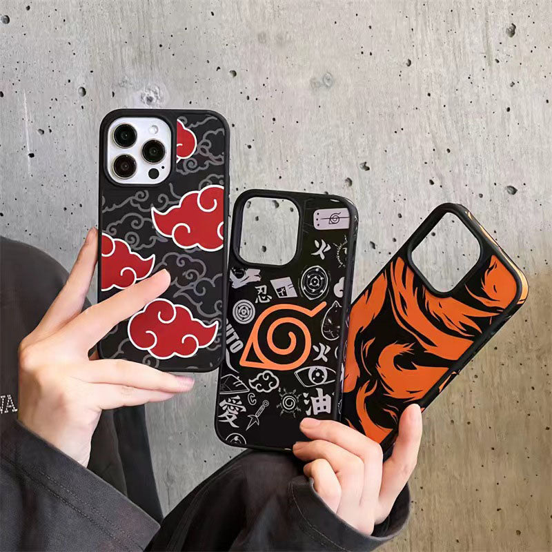 Coque de téléphone antichoc en silicone Kurama/Akatsuki pour iPhone
