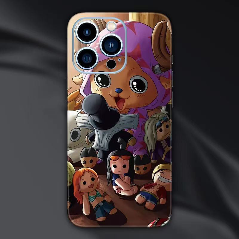 Film arrière de téléphone portable Luffy/Ace/Zoro iPhone, autocollant avec beau motif