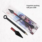 Kakashi/Sasuke Kunai Stylo neutre Kunai en alliage métallique Papeterie Fournitures scolaires