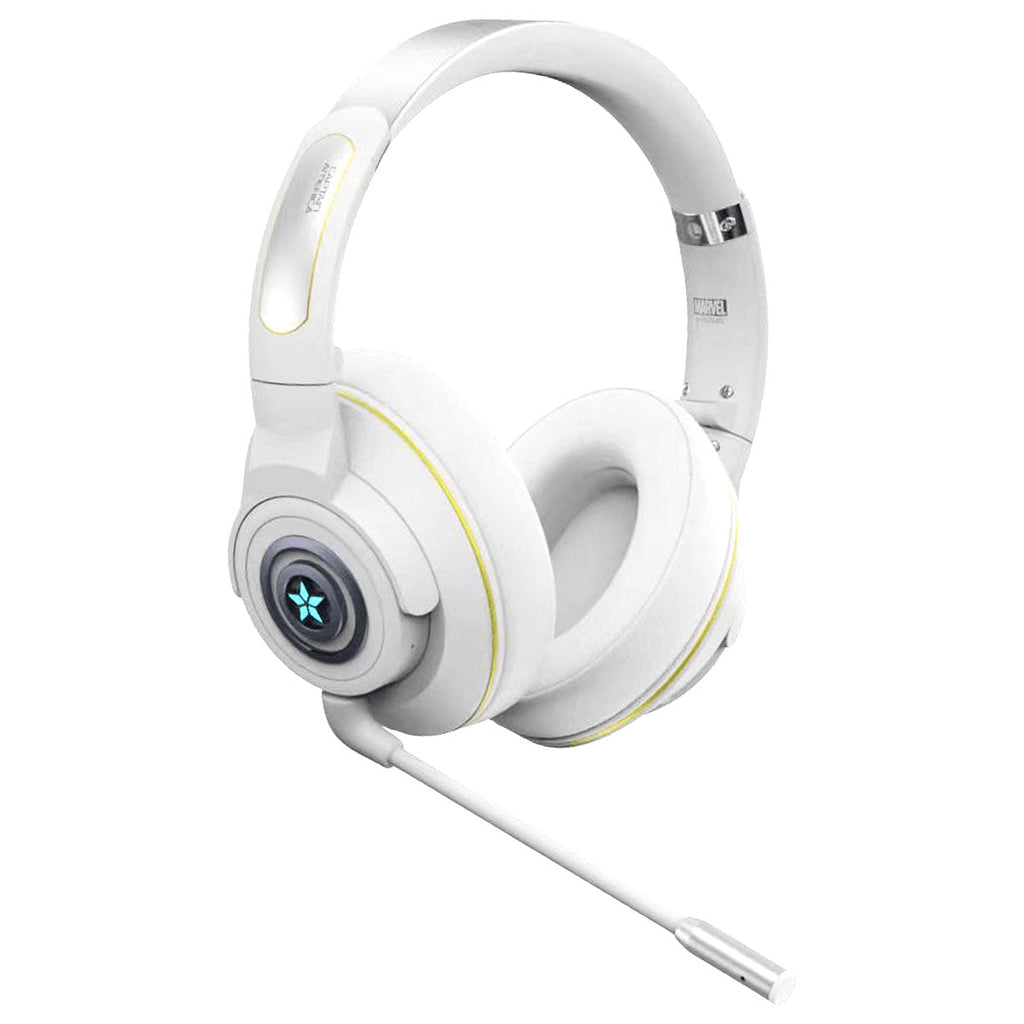 Marvel Iron Man Captain America Over‑Ear Bluetooth Gaming Headphones, Low Latency Headset with Detachable Mic