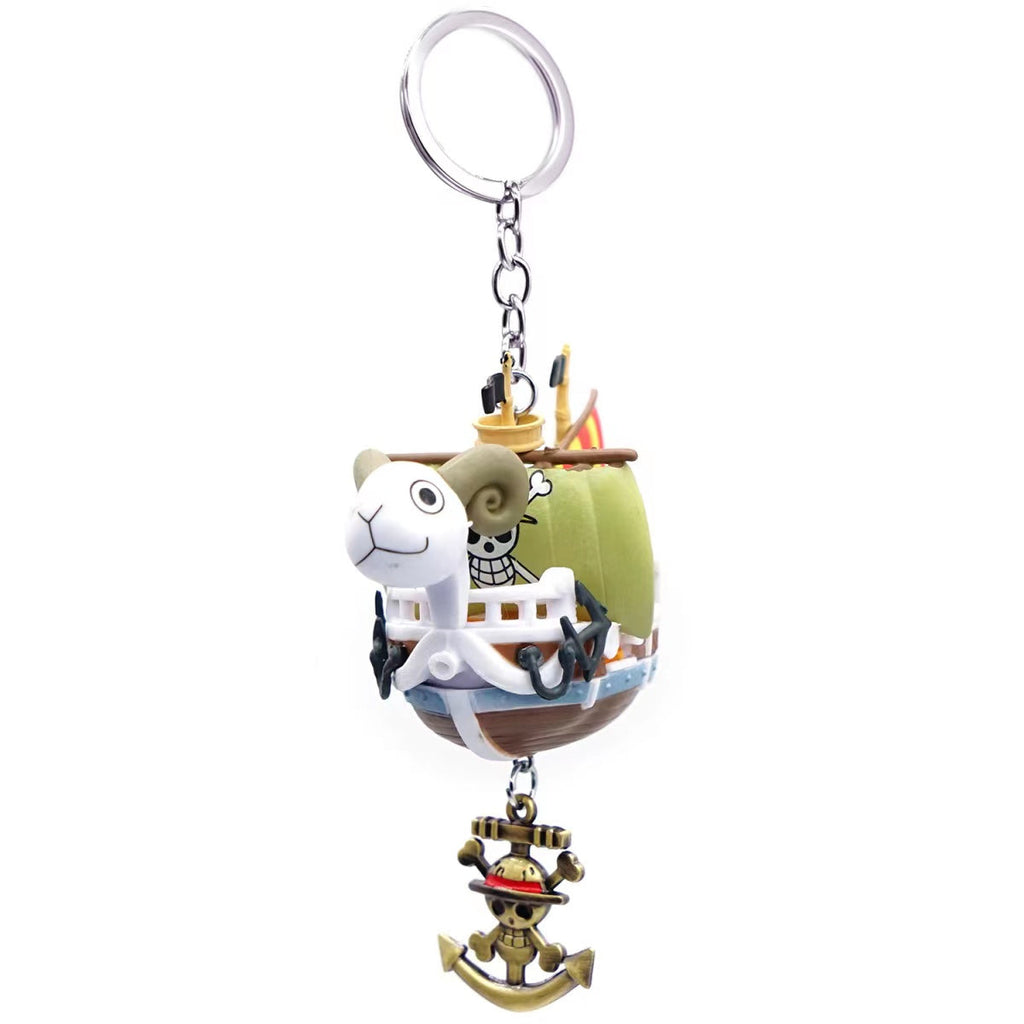 Mille Sunny/Going Merry Porte-clés exquis en forme de bateau pirate, suspensions pour voiture