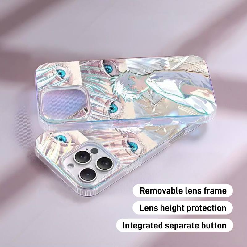 Coque iPhone Jujutsu Kaisen Gojo Satoru, Housse de Protection pour Téléphone avec Imprimé Yeux Anime