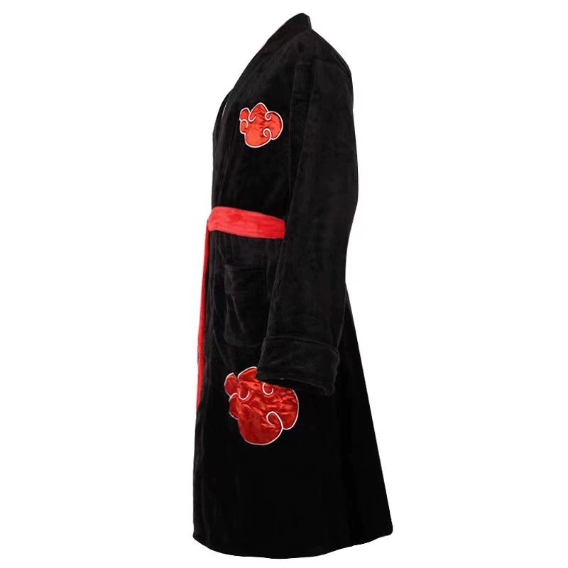 Robe de nuit en flanelle de ninja Fire Shadow - Endormez-vous dans une chemise de nuit confortable