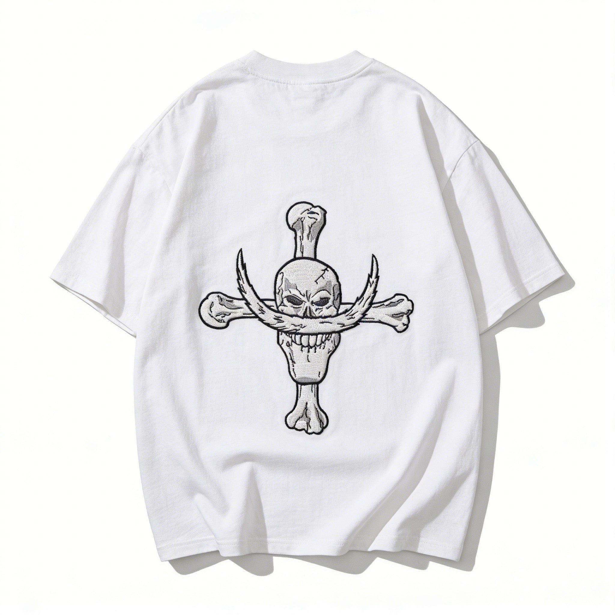 One Piece Whitebeard Edward Newgate Embroidered T-Shirt, Anime Oversized Cotton Tee