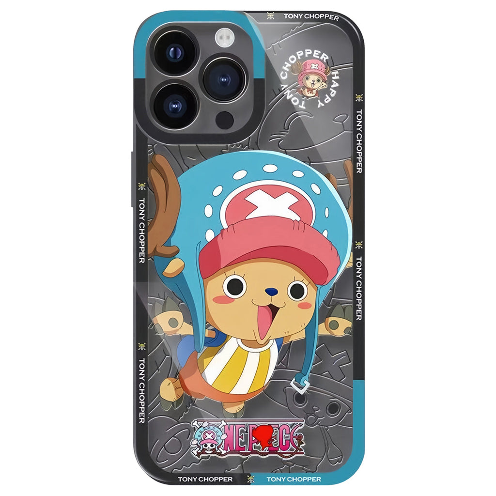 Coque de téléphone en silicone Luffy/Zoro/Ace résistante aux chocs pour iPhone