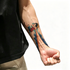 One Piece Luffy Arm Stretch Temporary Tattoo, Anime Cosplay Accessory for Men & Women