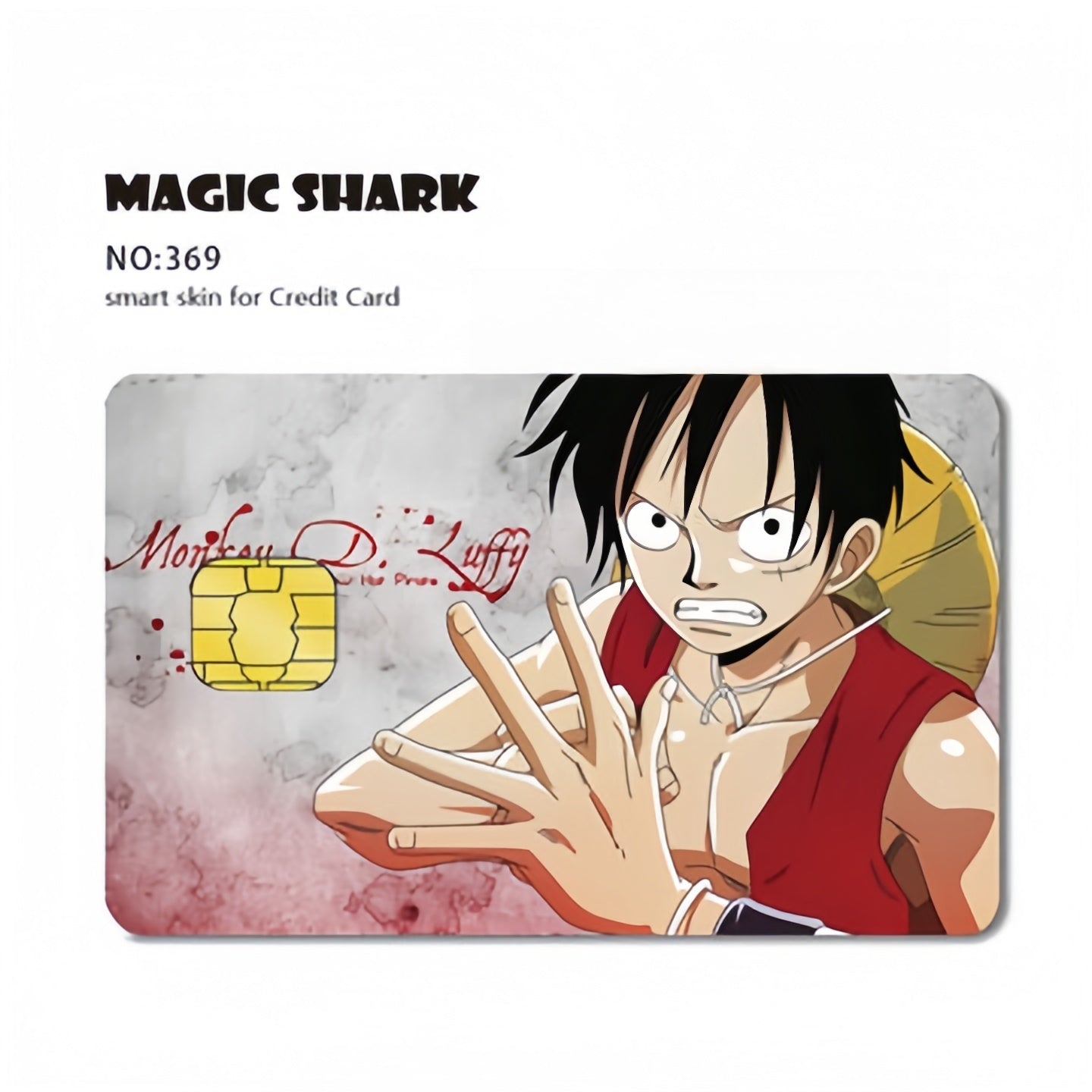 Autocollants de carte bancaire Luffy/Zoro épaissis avec gommage cristal personnalisés