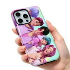 Kpop Demon Hunters Group Anime iPhone Case, Glossy Film Hard Protective Phone Cover