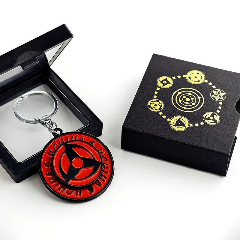 Porte-clés rotatif Sharingan Naruto - Jouet Fidget Spinner Uchiha Anime