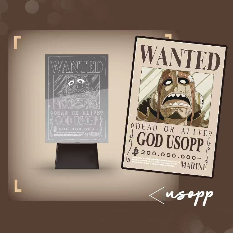 Boîte surprise lumineuse d'avis de recherche Luffy/Zoro/Nami