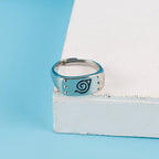 Wood leaf handmade sterling silver logo ring