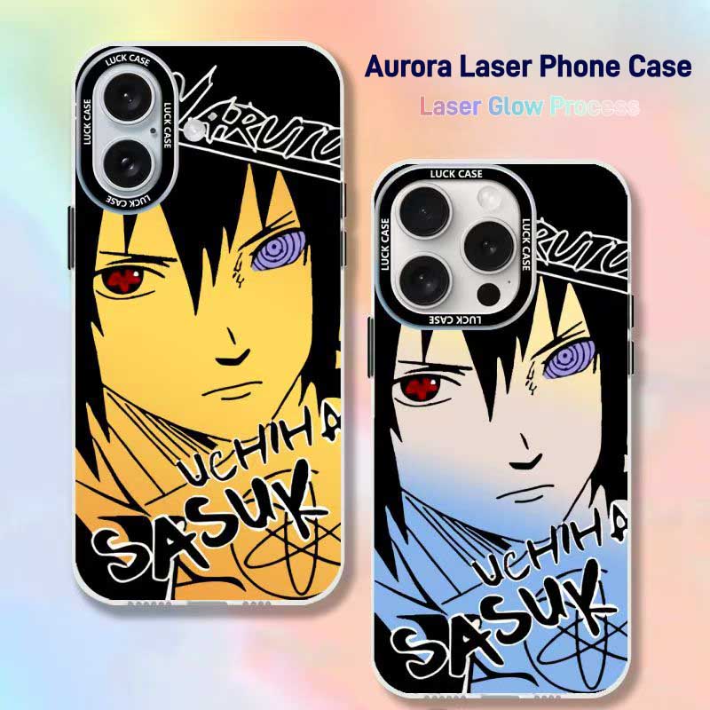 Naruto Sasuke Anime Phone Case, Graffiti Style Multi Character Shockproof Protective Case For iPhone All Models Anti-Scratch Soft TPU Cell Phone Cover