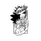 Les autocollants de tatouage semi-permanent au jus herbacé Son Goku sont durables et imperméables