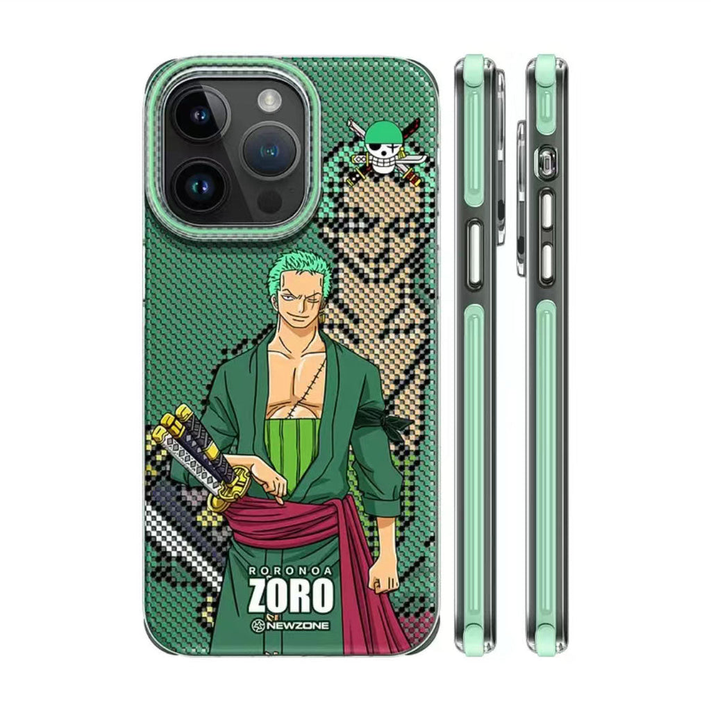 Coque Luffy/Zoro en silicone antichoc pour iPhone