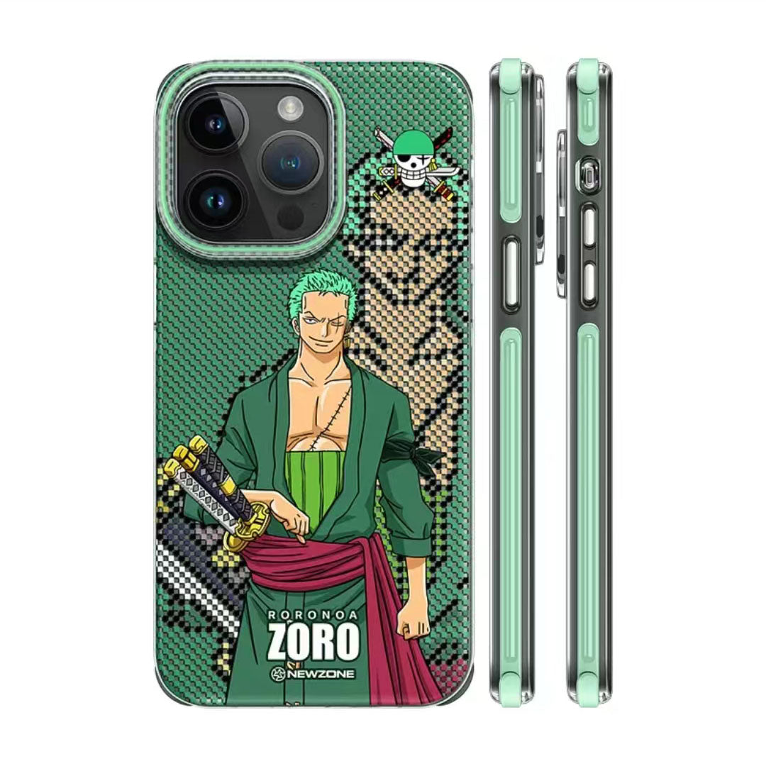 Coque Luffy/Zoro en silicone antichoc pour iPhone