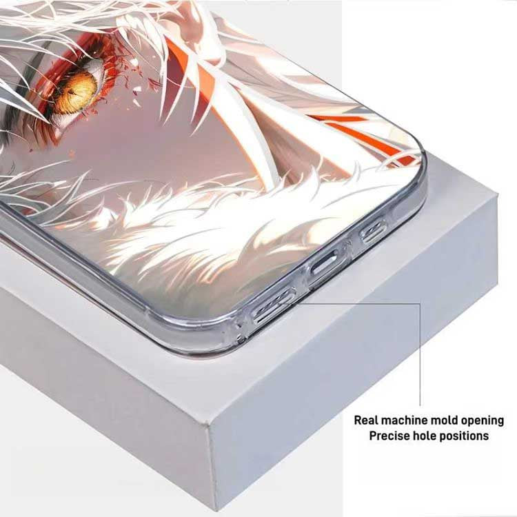 Coque de téléphone anti-collision en silicone tendance raffinée Inuyasha pour iPhone