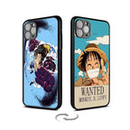 Coque de téléphone Luffy/Zoro/Ace 3D antichoc en silicone pour iPhone