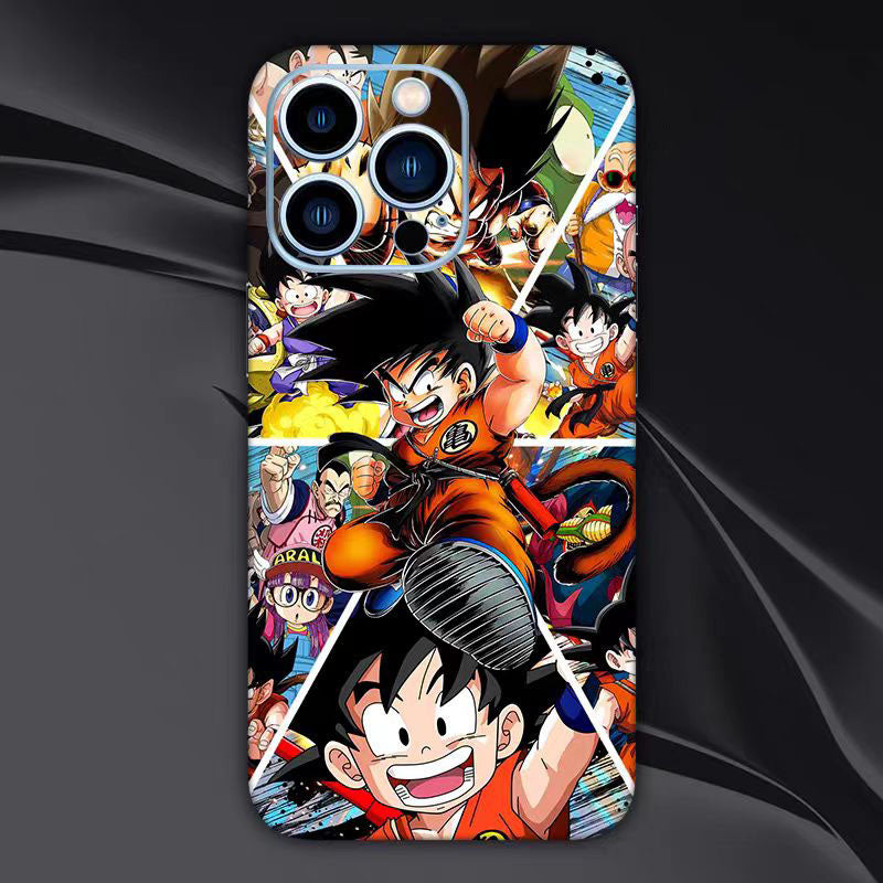 Autocollant à motif de personnage Son Goku pour coque arrière d'iPhone