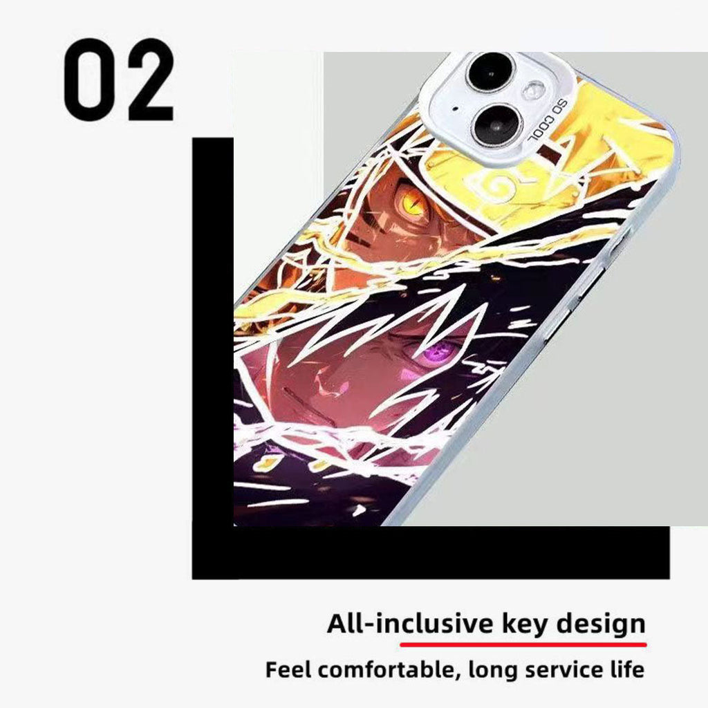 Coque de téléphone antichoc en silicone Uchiha Sasuke pour iPhone