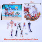 Décoration figurine acrylique sur socle Luffy, les pirates au chapeau de paille