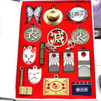 Ensemble de porte-clés Demon Slayer Tanjiro Kamado à collectionner, pendentifs en métal et répliques d'épées d'anime