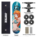Skateboard professionnel Luffy/Zoro à motif fin (Taille: 80CM×20CM)