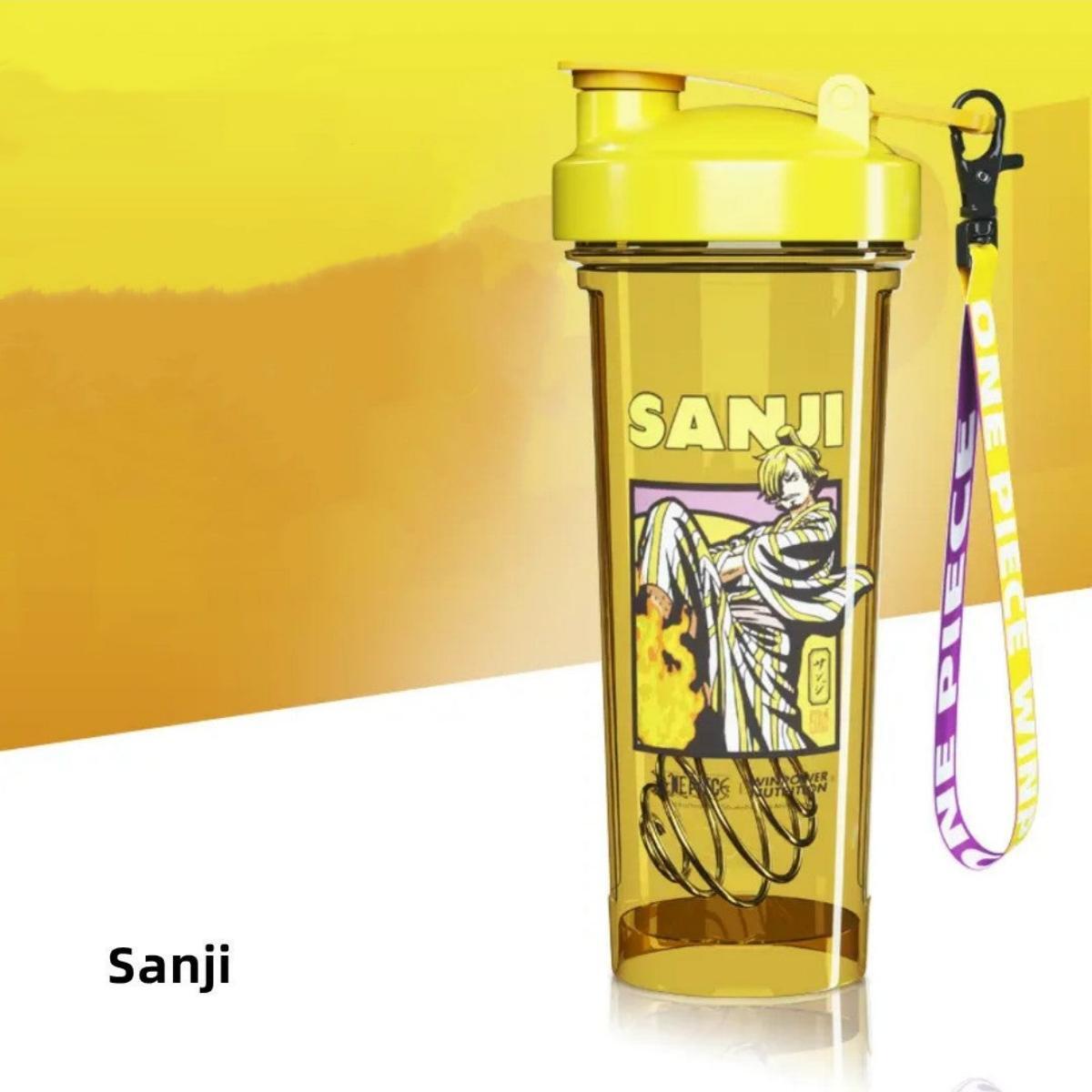 One Piece Luffy Zoro Blind Box Shaker Bottle, 800ml Anime Protein Water Cup